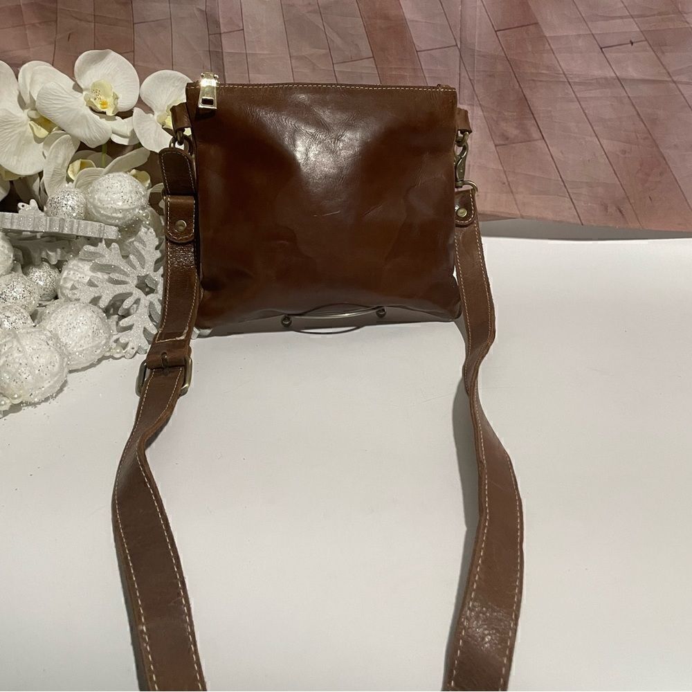 UNOETH Leather Crossbody Brown Small - Picture 2 of 10